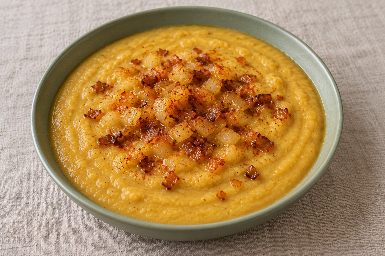 Split pea stew with garlic